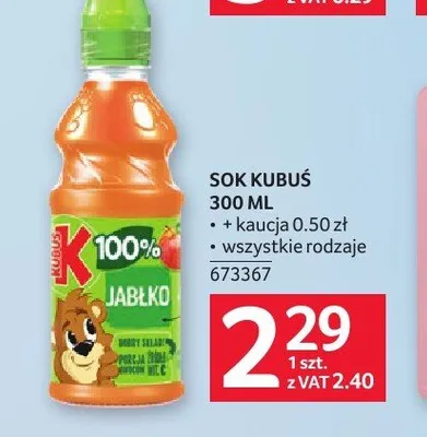 Sok Kubuś promocja w Selgros