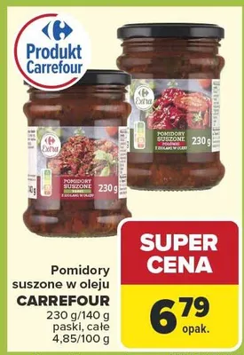 Pomidory suszone w oleju promocja w Carrefour