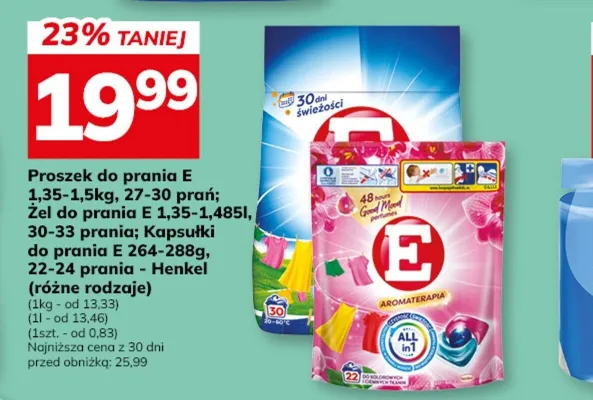 Żel do prania E promocja w Hitpol