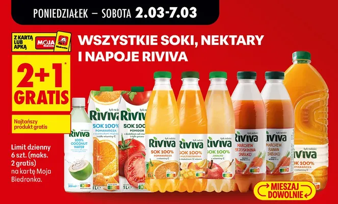 Sok 100% pomarańcza promocja w Biedronka