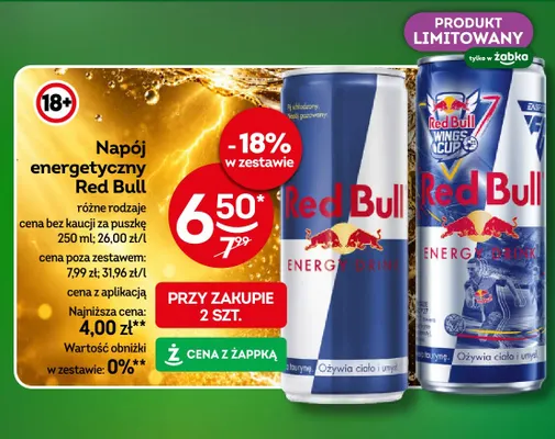 Napój energetyczny Red Bull promocja w Żabka