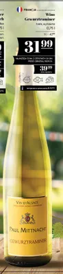 Wino białe Gewurztraminer wytrawne Paul Mittnacht promocja w POLOmarket