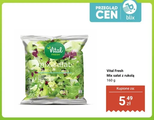 Mix sałat z rukolą Vital Fresh promocja w Biedronka