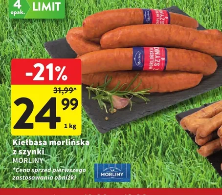 Kiełbasa morlińska z szynki Morliny promocja w Intermarche