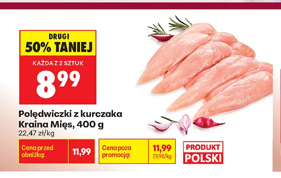 Polędwiczki z kurczaka Kraina Mięs promocja w Biedronka