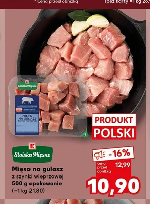 Mięso na gulasz z szynki wieprzowej Stoisko Mięsne promocja w Kaufland