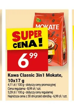 Kawa instant Mokate Classic 3in1 10-pak promocja w Twój Market