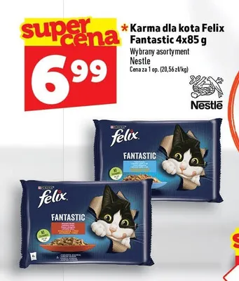 Karma dla kota Felix Fantastic 4-pak 85 g promocja w TOPAZ