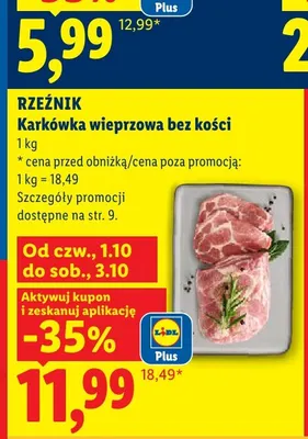 Karkówka wieprzowa bez kości Rzeźnik promocja w Lidl