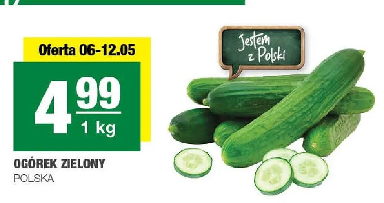 Ogórek zielony polska promocja w SPAR