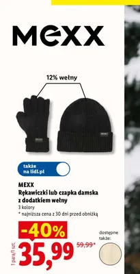 Czapka damska z dodatkiem wełny Mexx promocja w Lidl