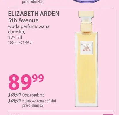 Woda perfumowana damska ELIZABETH ARDEN 5th Avenue promocja w Hebe