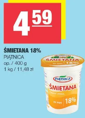 Śmietana 18% promocja w SPAR