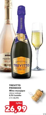 Wino musujące różne rodzaje Prosecco promocja w Kaufland