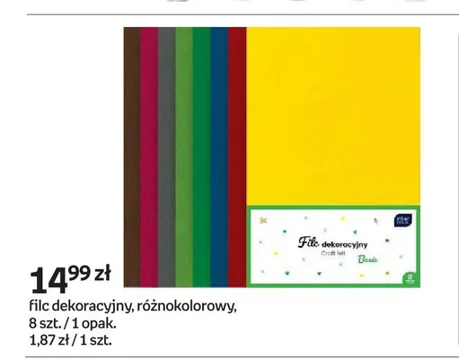 Filc dekoracyjny różnokolorowy promocja w Empik