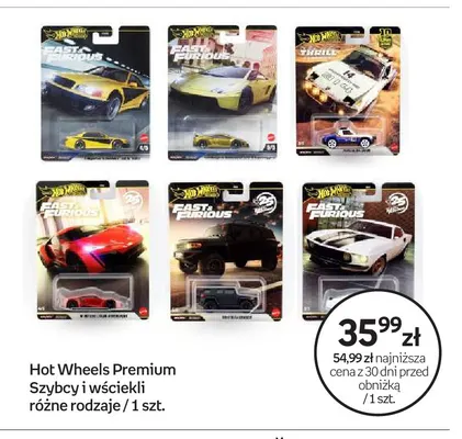 Samochodzik Hot Wheels Premium Szybcy i wściekli promocja w Empik
