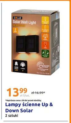 Lampy ścienne Up & Down Solar promocja w Action