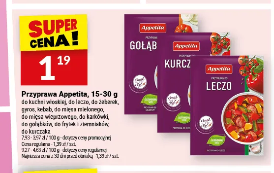 Przyprawa do mięsa mielonego Appetita promocja w Twój Market