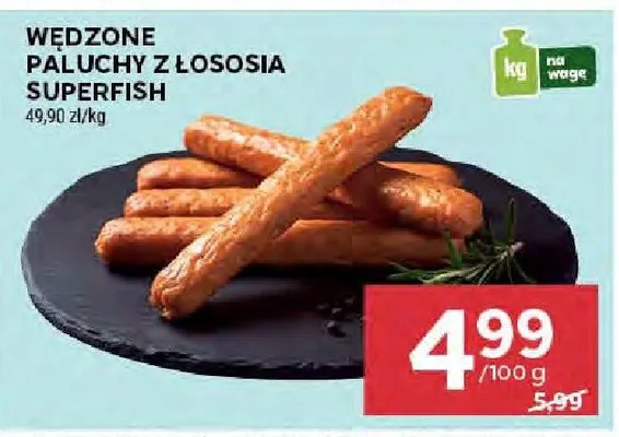Wędzone paluchy z łososia Superfish promocja w Stokrotka