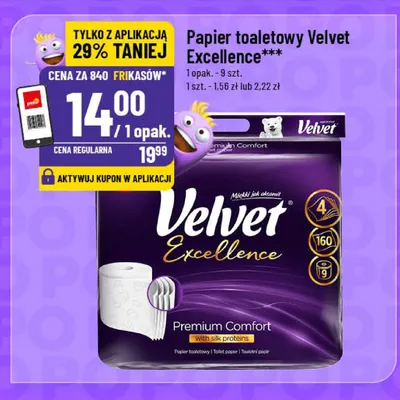 Papier toaletowy Velvet Excellence Premium Comfort promocja w POLOmarket