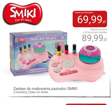 Zestaw do malowania paznokci Smiki promocja w Smyk