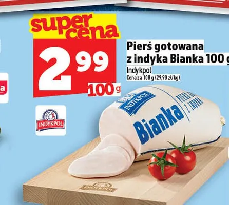 Pierś gotowana z indyka Bianka Indykpol promocja w TOPAZ