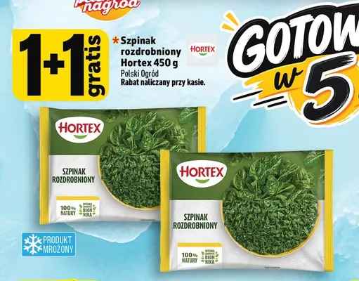 Szpinak rozdrobniony Hortex promocja w TOPAZ