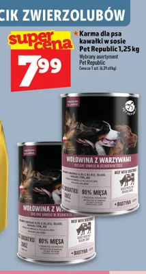 Karma dla psa kawałki w sosie wołowina z warzywami Pet Republic promocja w TOPAZ