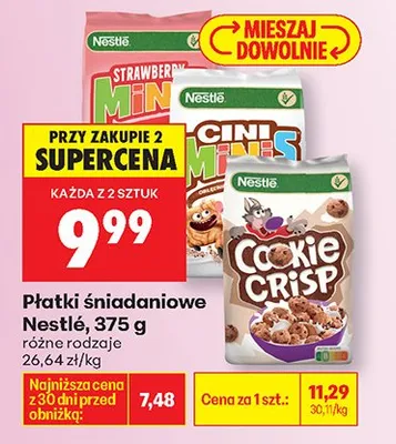 Płatki śniadaniowe Nestlé różne rodzaje promocja w Biedronka