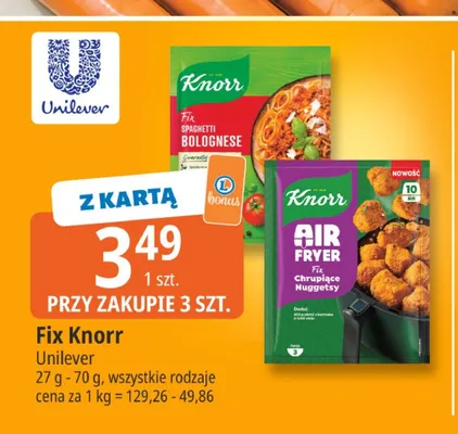 Fix Knorr promocja w Leclerc