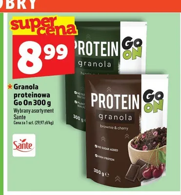 Granola proteinowa Go On hazelnut Sante promocja w TOPAZ