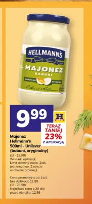 Majonez Hellmann's Oryginalny promocja w Hitpol