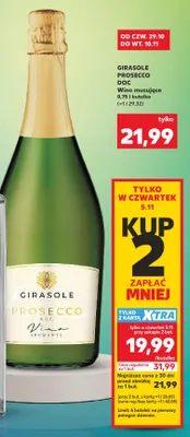 Wino musujące Girasole Prosecco DOC promocja w Kaufland