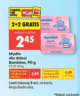 Mydło dla dzieci Bambino promocja w Biedronka