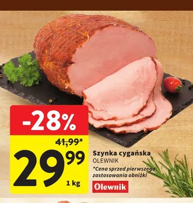 Szynka cygańska Olewnik promocja w Intermarche