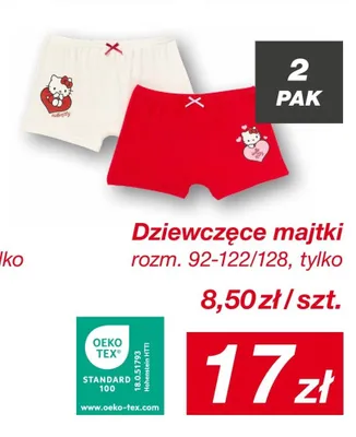 Hello Kitty dziewczęce majtki promocja w KiK
