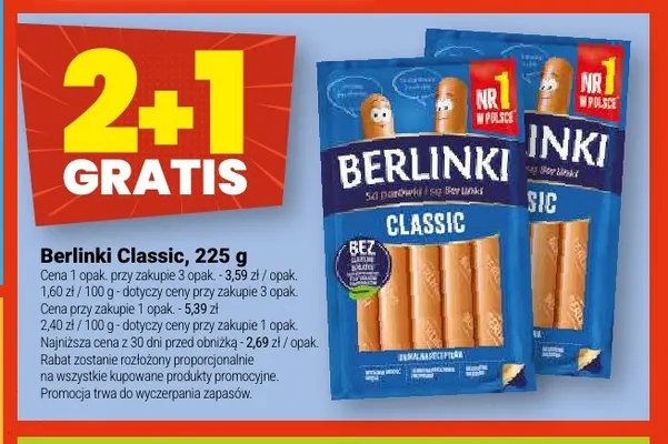 Parówki Berlinki Classic promocja w Twój Market