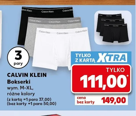 Bokserki męskie Calvin Klein 3-pak promocja w Kaufland