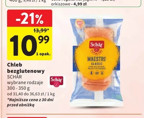 Chleb bezglutenowy Maestro Classic Schär promocja w Intermarche