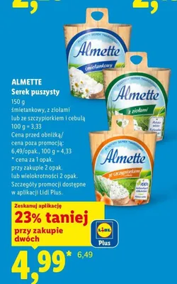 Serek puszysty Almette śmietankowy promocja w Lidl