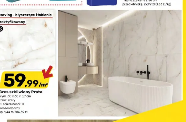 Gres szkliwiony Prato promocja w Bricomarche