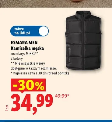 Kamizelka męska promocja w Lidl