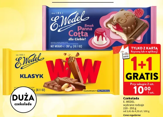 Czekolada WW Klasyk E.Wedel promocja w Intermarche