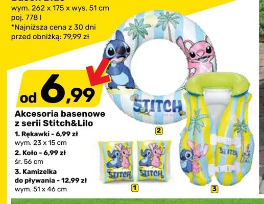 Akcesoria basenowe z serii Stitch&Lilo promocja w Bricomarche