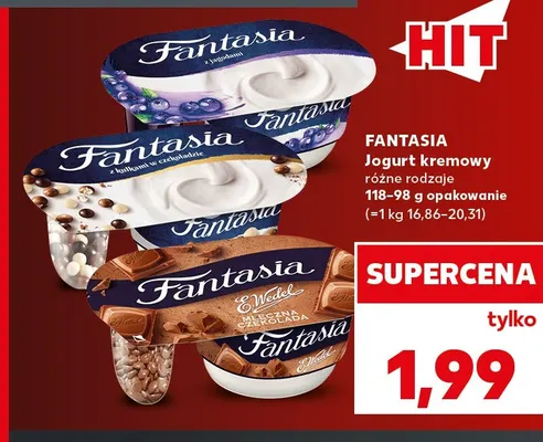 Jogurt kremowy z jagodami Fantasia promocja w Kaufland
