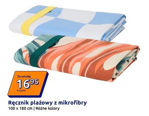 Ręcznik plażowy z mikrofibry 100X180 cm promocja w Action