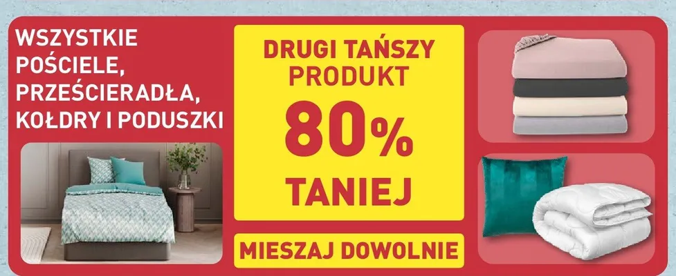 Pościele, prześcieradła, kołdry i poduszki promocja w Aldi