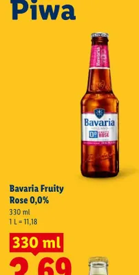 Piwo bezalkoholowe Bavaria Fruity Rose promocja w Lidl