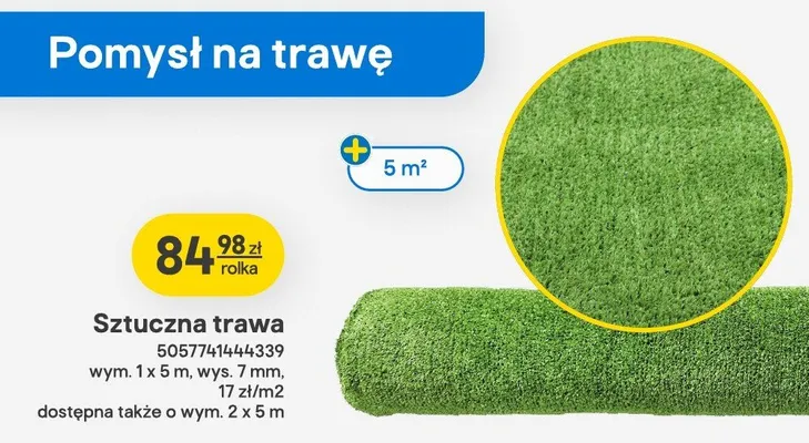 Sztuczna trawa promocja w Castorama