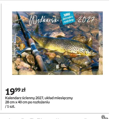 Kalendarz ścienny 2027 Wędkarski Lucrum promocja w Empik
